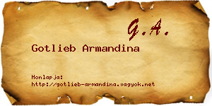 Gotlieb Armandina névjegykártya